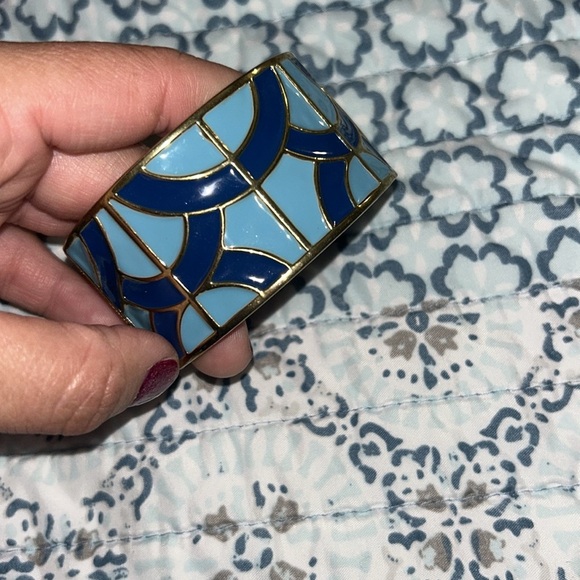 Bracelet blue shade colors combine with gold tone - Picture 1 of 4